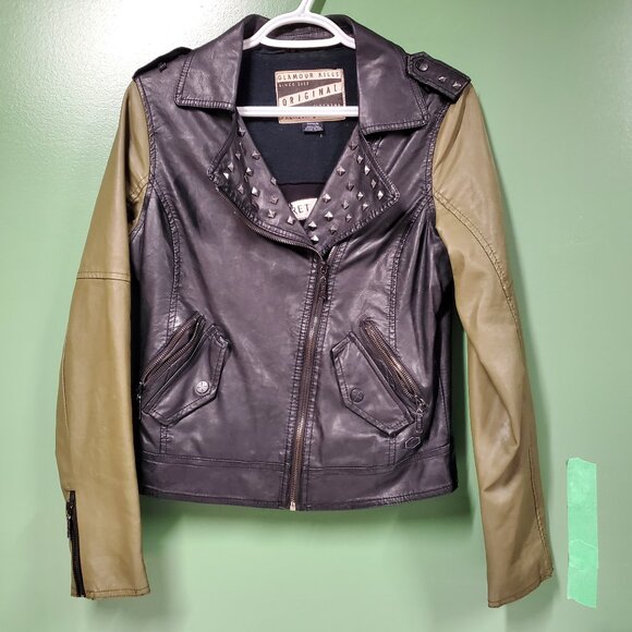 Glamour Kills Studded Faux Leather Coat - Medium - Picture 1 of 4